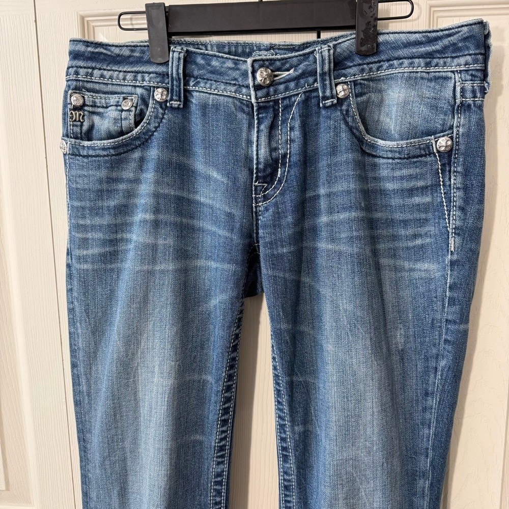 Miss Me Boot Cut Jeans JP5335B5 Rhinestone Accent Womens Size 29 - Picture 3 of 11